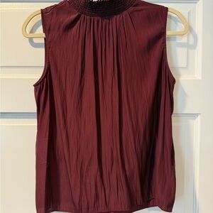 Joie Sleeveless Burgundy Top